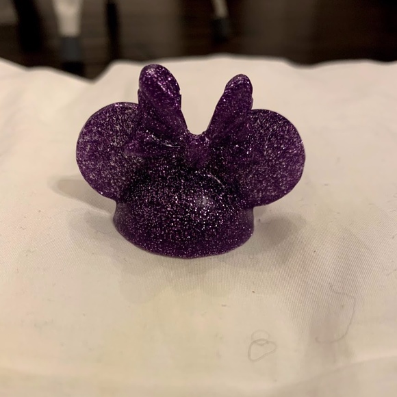 Minnie Mouse Straw Topper - Purple Glitter - Picture 1 of 2